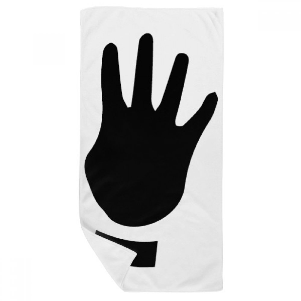 Serviette de bain 35x70cm doux gant de toilette quatre gesture silhouette modèle multicolore