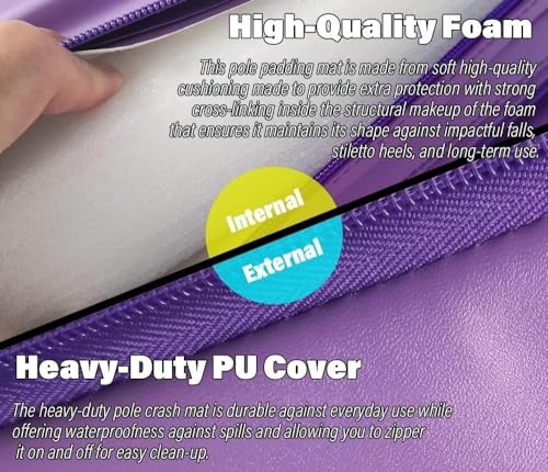 Tapis de pole dance pliable violet pour créer votre studio à la maison