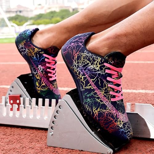 Image of Men's Track Spike Shoes Lightweight Breathable Running Sneakers for Distance Sprinting Athletic Training Jumping Track and Field Suitable for Women and Girls