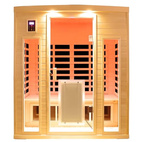 Infrared Sauna for 3 Persons with Bluetooth & Lights