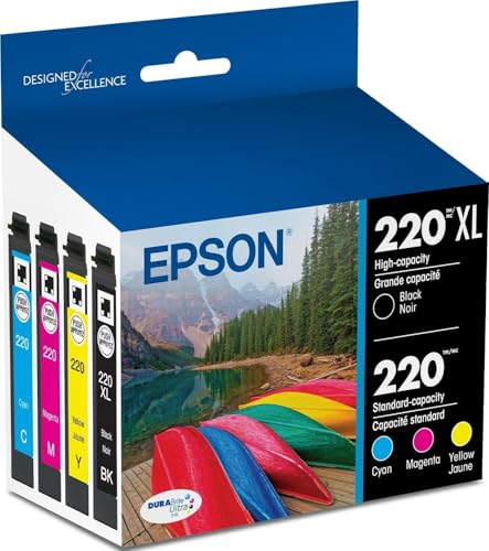 Epson 220 Genuine Ink Cartridge XL Black and...