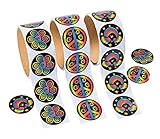 3 Rolls of Rainbow Stickers (300 Stickers)
