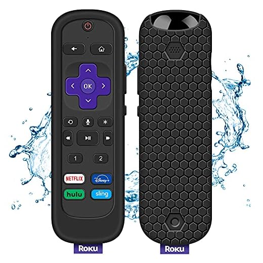 Case for Roku Voice Remote Pro, Cover Roku Ultra 2020/2019/2018 Remote Control Silicone Protective Controller Back Sleeve Holder Universal Replacement Skin New Battery Protector(Black)