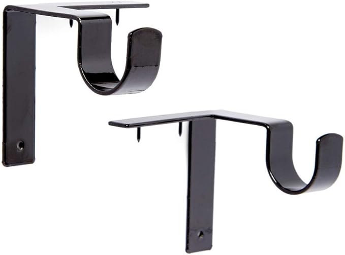 KwikHang Single Curtain Rod Brackets No Drill, No Damage Perfect Curtains Every