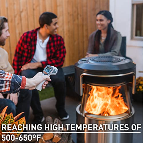 Image of Solo Stove Yukon Pi Fire | Pizza Oven Accessory for Yukon Fire Pit, Incl. Carry Case & Cordierite Pizza Stone, Wood Burning Assembly, Stainless Steel, (H x Dia): 19.1 x 26.5 in
