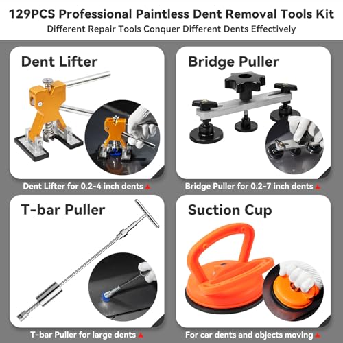 Diqdi 129PCS CAR DENT PULLER KIT 129Pcs Dent Puller Kit, Paintless Dent Repair Kit thumb #2