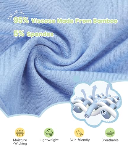 BAMBOO COOL Girls Underwear Breathable Moisture-Wicking 6-14Y Panties Lightweight Soft Solid Color Briefs 6 Pack2