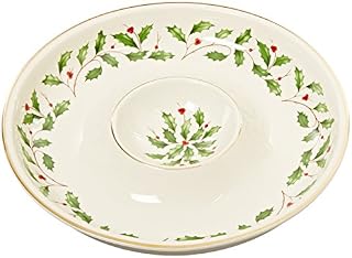 Lenox Holiday Gravy Boat with Stand,Ivory