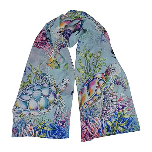 Anuschka Women's Original Printed Artwork Chiffon Scarf - Underwater Beauty