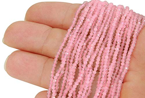 Perles de Quartz Rose AAA micro facettées 3mm pour création de bijoux d'exception