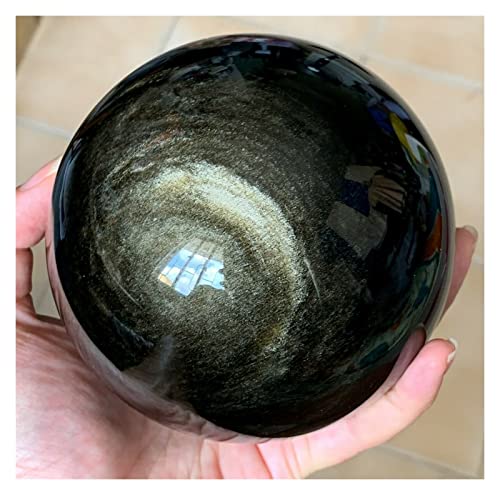Boule de cristal en obsidienne d'or pour harmoniser votre espace de méditation - 3