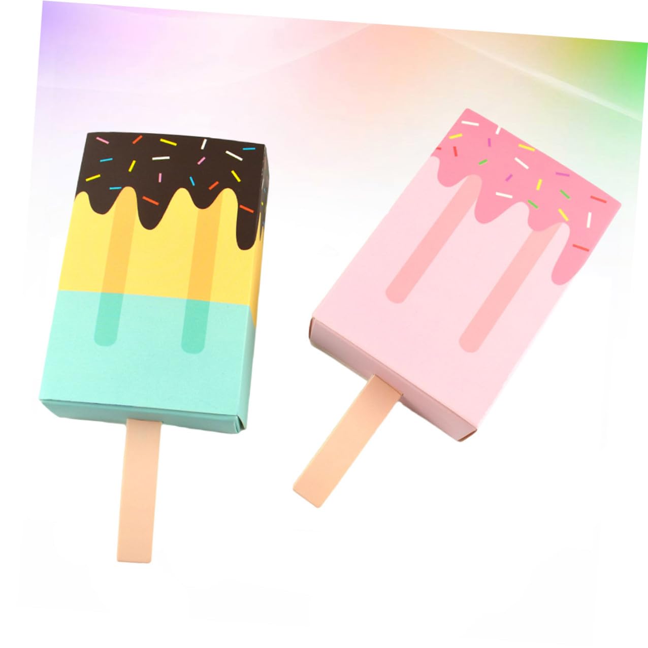 100 Pezzi Scatole di Carta a Forma di Gelato per Dolci e Snack Confezioni per Feste Compleanno e Matrimonio Idee Creative per DIY
