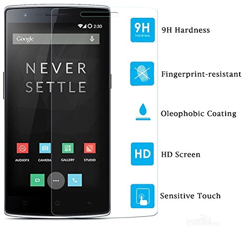 Tantek [3-Pack Screen Protector For Oneplus One [2014 Model],Tempered Glass Film,Ultra Clear,Anti Scratch,Bubble Free,Case Friendly #TOP5