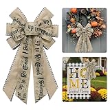 Habbiful Large Easter Farm Bow for Wreath, Movie Fan Wreath Bows for Holiday Decorative Bow for Party Home Indoor Outdoor Wall Decoration