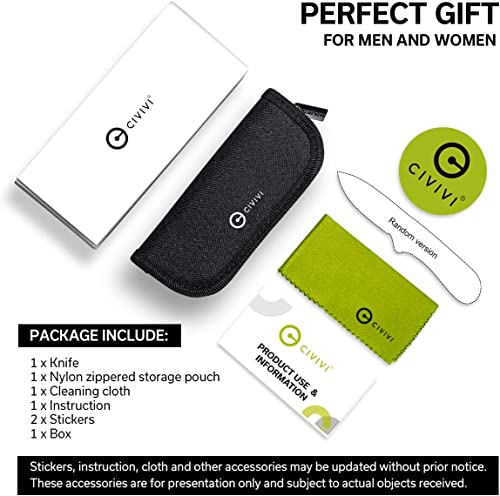 Civivi Mini Praxis Folding Pocket Knife, 2.98" D2 Steel Blade G10 Handle Small Edc Knife With Pocket Clip For Men Women, Sharp Camping Survival Hiking Knives C18026C-1 #TOP6