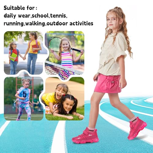 Image of JMFCHI Boys Girls Kids Sneakers Knitted Mesh Running Tennis Athletic Shoes