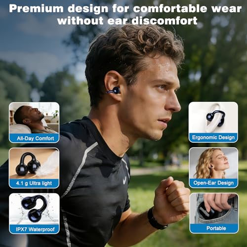Image of AI Translation Earbuds Real Time, 164 Languages Translator Earbuds, Wireless Translating Ear Buds, Bluetooth Headphones for Travel Business Meeting Learning (Black)