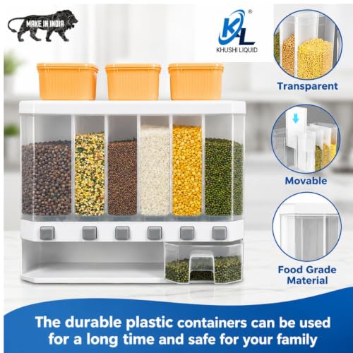VIKEYHOME 6-Grid Round Food Dispenser W - Image 5