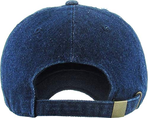 Image of KBETHOS Vintage Washed Distressed Cotton Dad Hat Baseball Cap Adjustable Polo Trucker Unisex Style Headwear