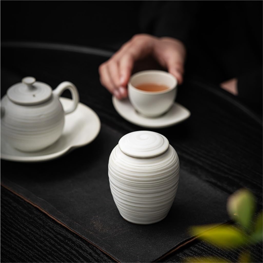 LYGSWDB Słoik na cukier ceramiczny luzem słoik do przechowywania herbaty gospodarstwa domowego słoik na herbatę przechowywanie słoik na herbatę chiński magazyn herbaty przenośny mały słoik do