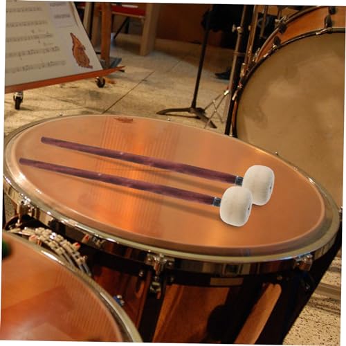 Baquetas Hemoton de madera y fieltro para adultos, 2 piezas, calidad de sonido mejorada miniatura 3