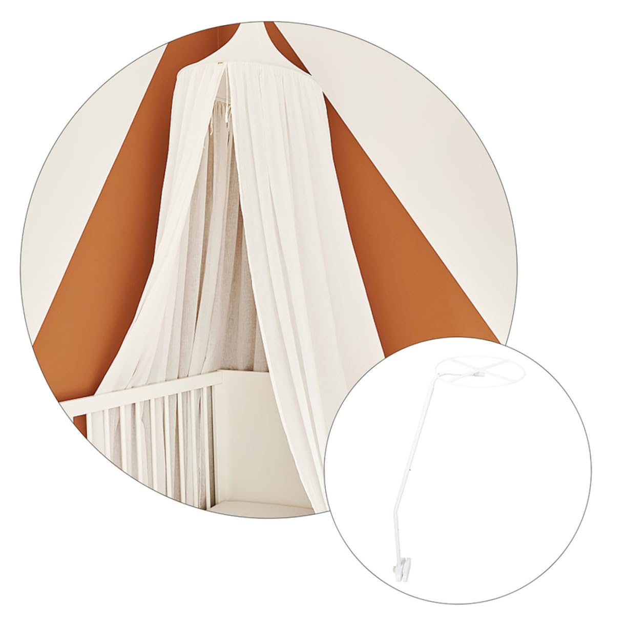 LIFKOME 2 Set Supporti per Baldacchino Lettino Ragazzo in Montaggio e Smontaggio Facile Barre per Zanzariera Culla Versatili e Pratiche