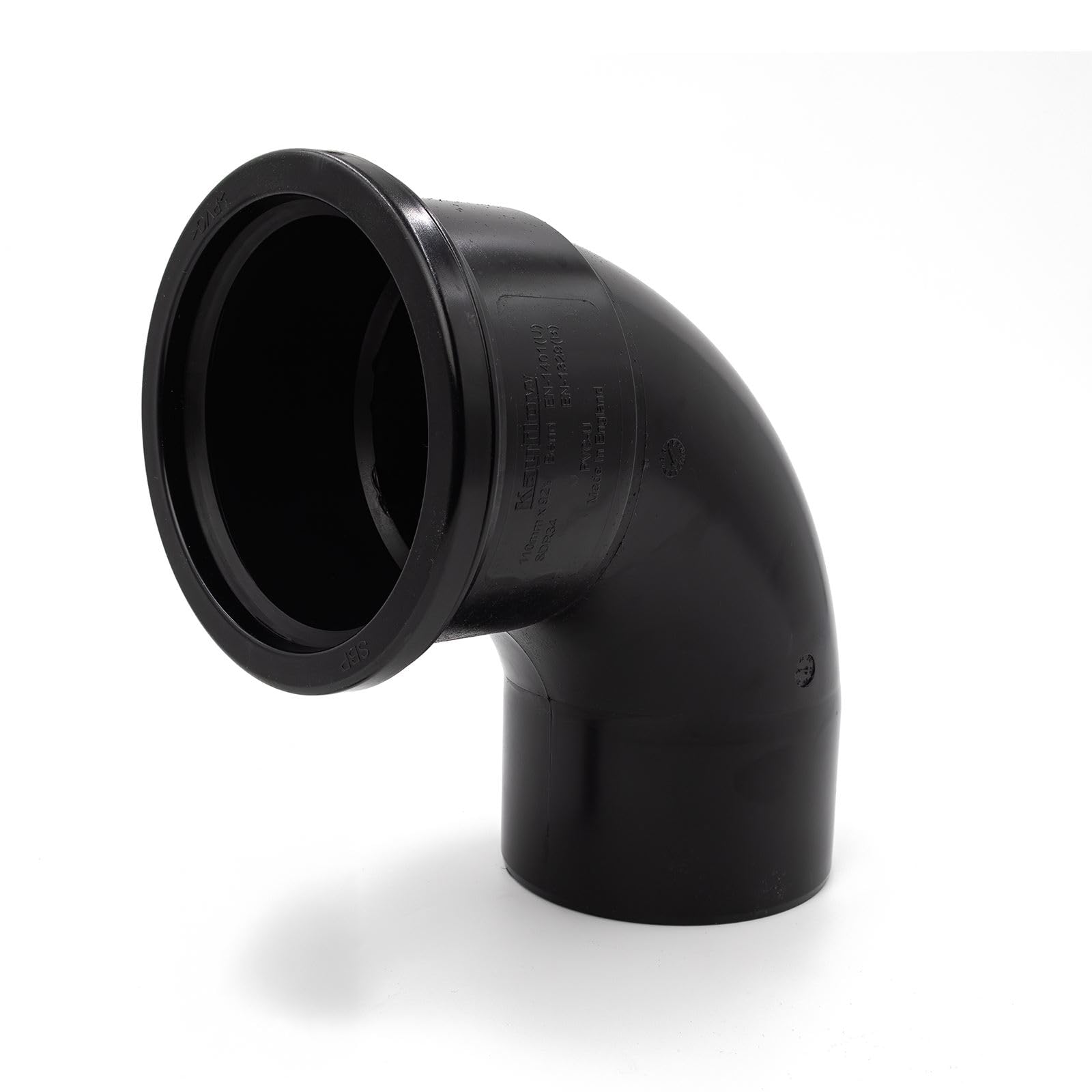 Kayflow 110mm Soil (S7)90 Deg Bend (Single Socket)Black from B&Q