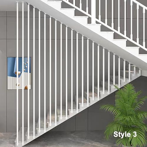 Rampe d'escalier suspendue au plafond en métal noir de 70 cm pour marches intérieures Style 4 - 7