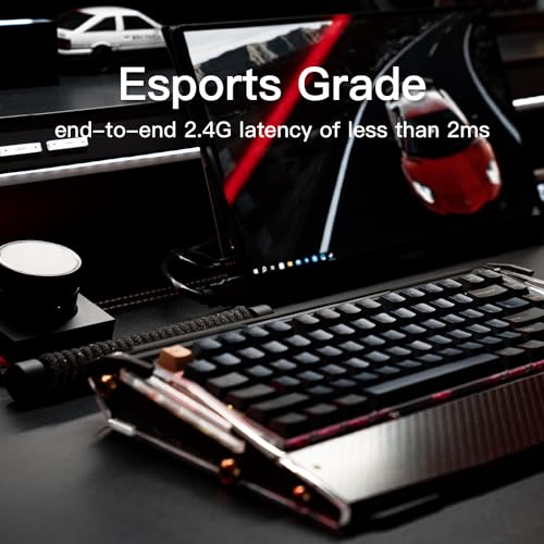 Image of Black Diamond 75 v2 RGB Wireless Mechanical Gaming Keyboard, 2.4G 2ms Latency, Tri-Mode Connection, Leaf Spring Mount, Custom Internals, Hotswapable Switch