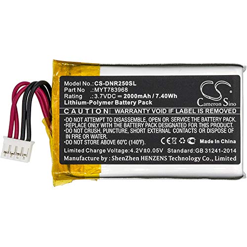 Flujoy 2000mAh/3.7V Replacement Battery for Delorme T7V1315 Q639603N INCRH20 INRCH25 InReach Explorer inReach SE AG-008727-201 MYT783968