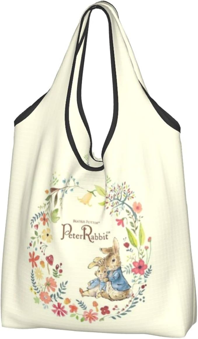 Amazon ピーターラビット 肩掛け 防水 折り畳み 安い エコバッグ コンビニバッグ トートバッグ 買い物 大容量 コンパクト かわいい おしゃれ レディース 人気 Evisuk 40 65cm キャラクター グッズ Rokoo シューズ バッグ