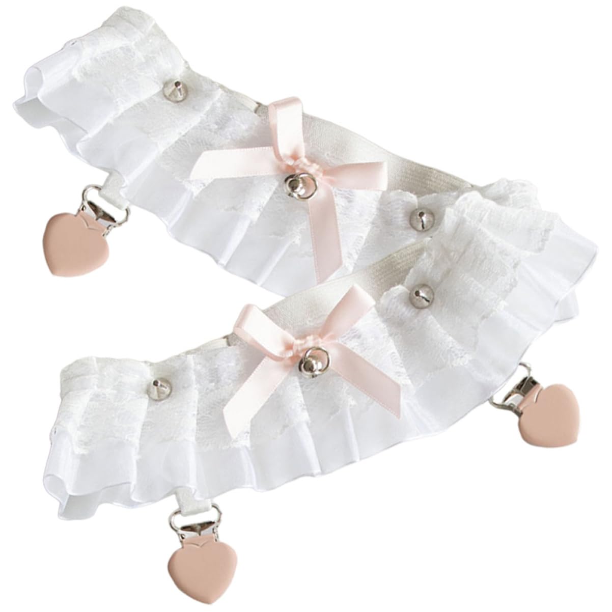 CALLARON Körper Knöchel Hüftkette Fußkettchen Brautstrumpfbänder Für Die Braut Hochzeitshufeisen Brautaccessoires Für Die Braut Gürtel Bein Für Frauen Rave Gothic Heben Metall Weiß