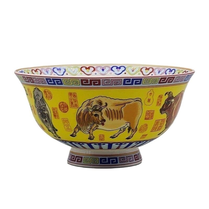 miska ceramiczna, Chińska starożytna porcelanowa miska na ryż w stylu pałacowym