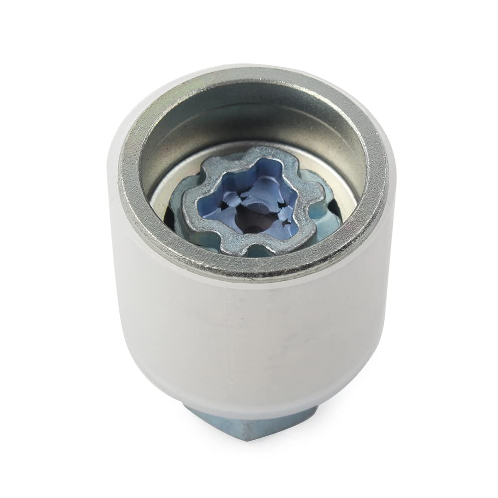 Zhisheng Wheel Lock Nut Screw Removal Key Anti-Theft Lugnut Socket Tool for Audi Vehicle, Letter F