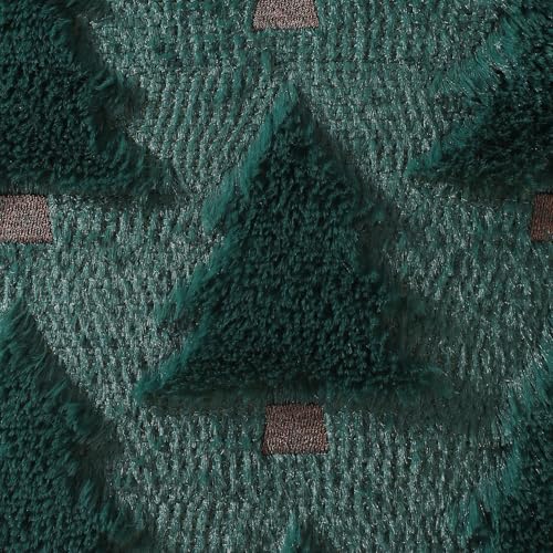 Image of Allorry Christmas Pillow Covers 16x16 inch Set of 2 Christmas Decorations Soft Plush Faux Fur Wool Green Christmas Tree Throw Pillow Cases Winter Holiday Decor for Sofa Living Room PT-002A16