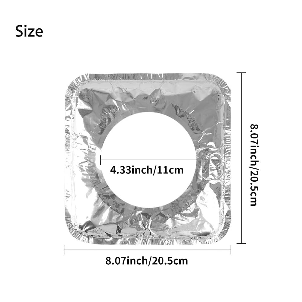 4 Proteggi Fornelli A Gas Argento - Tessuto Fibra Di Vetro, Antiaderente, Facile Da Pulire