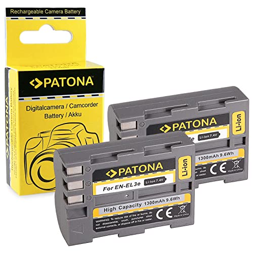 PATONA 2x Batteria EN-EL3E Compatibile con Nikon