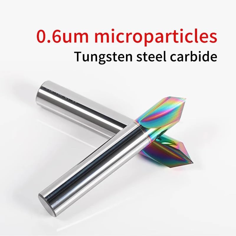 90° HRC55 Chamfer End Mill Carbide Chamfering Milling Cutter V Router Bit 3-12mm Metal CNC Machine Tools,6x6Dx50Lx90deg