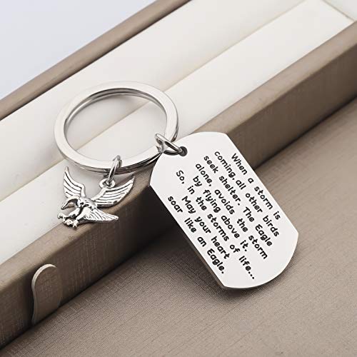 Image of CENWA Eagle Keychain Motivational Encouragement Gift May Your Heart Soar Like an Eagle Inspirational Gifts for Best Friend