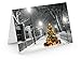 One Jade Lane - Lighted Tree in the Snow, Set of 20 Holiday Cards & Envelopes, 5x7, Heavy Stock.