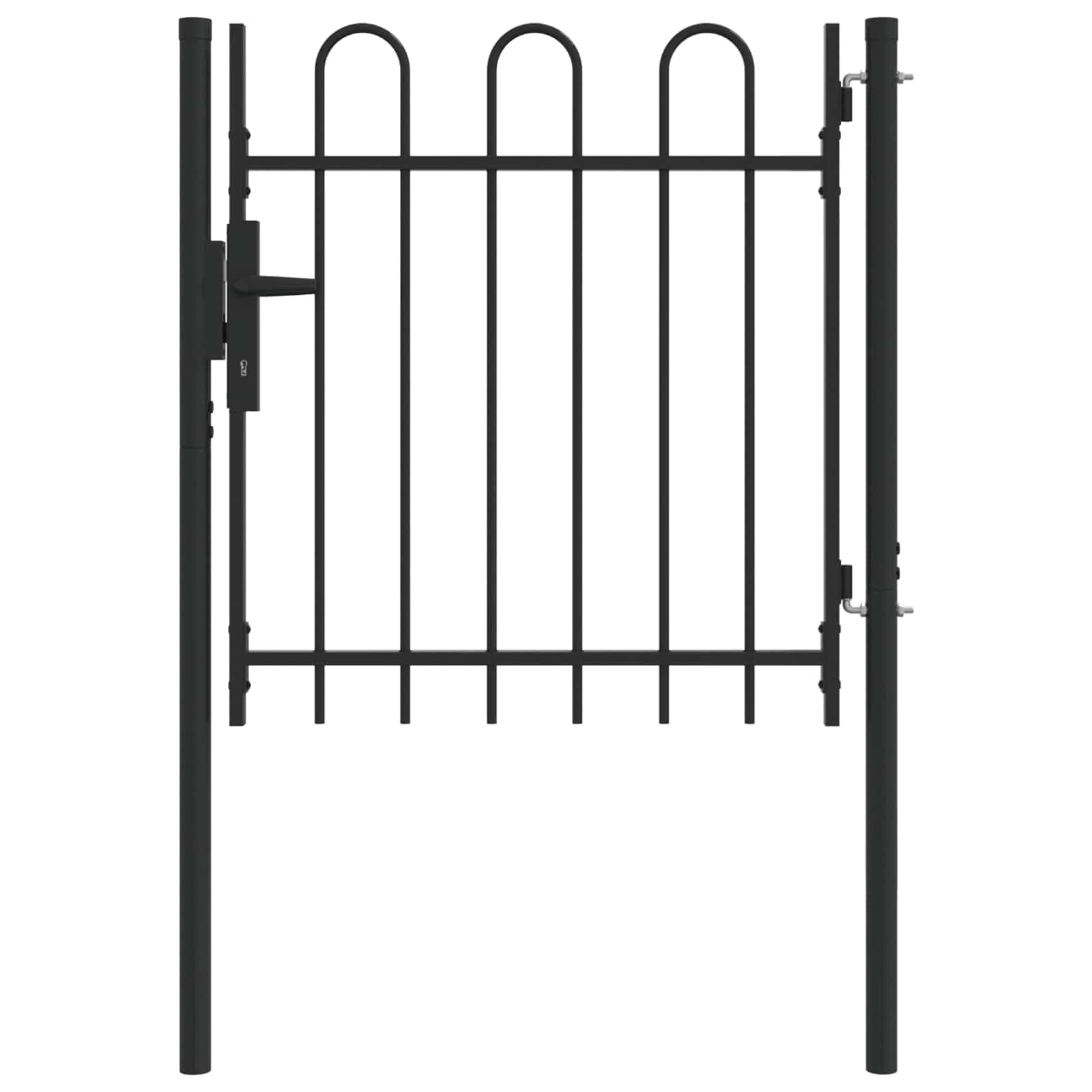 Brama ogrodzeniowa BOXTEL 103 x 150 cm stal malowana proszkowo szara