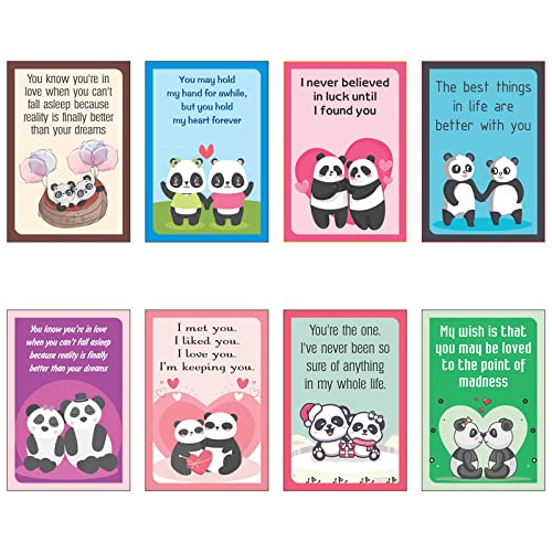 Clickedin - Greeting Cards for Husband and Wife, Valentine Cards, Set of 8 Pieces Cards for Boyfriend and Wife