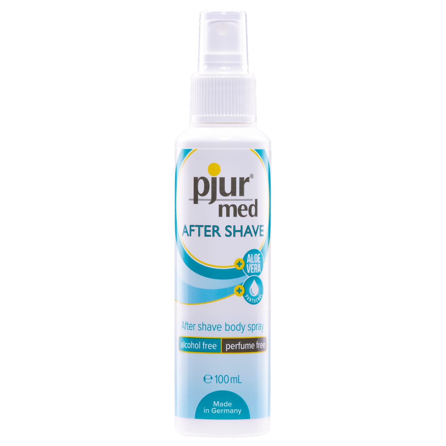 pjur med After Shave Spray - Care Spray for Women and Men - Gentle Skincare with Aloe Vera - Effective Protection Against Razor Burn (100ml)