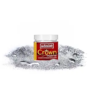 CROWN IMPERIAL METALLICS |SPARKLING SILVER| ACRYLIC WATER BASE ECO-FRIENDLY EMULSION PAINT (1 Liter)