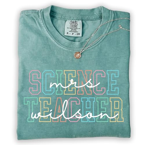Personalized Science Teacher Shirts for Women, Science Teacher Gifts, High School Teachers Shirt, Secondary School Teachers Appreciation Gift 2025, Teacher's Day Gifts