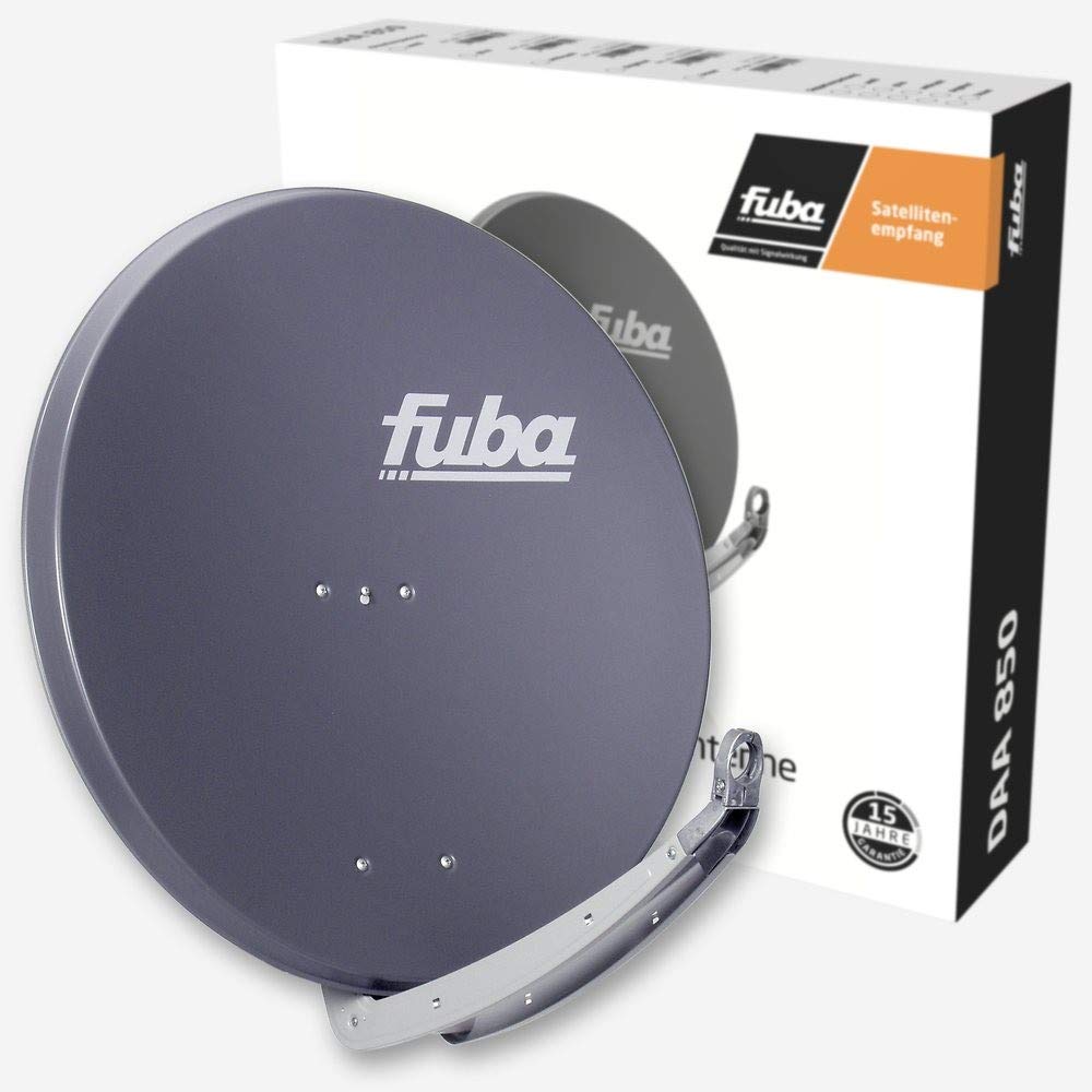 PremiumX Satelliten-Komplettanlage Fuba DAA 850 A Satellitenschüssel Alu Anthrazit 5/16 Multiswitch LNB F-Stecker, 1 SAT 16 Teilnehmer