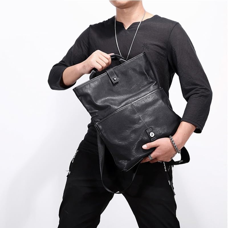 Genuine Leather Men's Bag Large Capacity Shoulder Cowhide Satchel