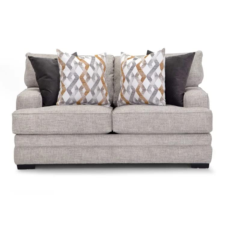 Morris 2 Seater Fabric Upholstered Sofa Set for Living Room (Ivory)-image-9