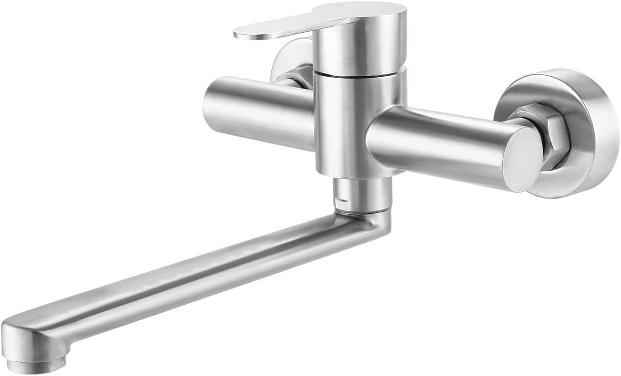 Waterkraan voor de keuken - wandmontage - zwart met spuitpistool waterkraan Waterkraan voor de keuken - wandmontage - zwart met spuitpistool waterkraan