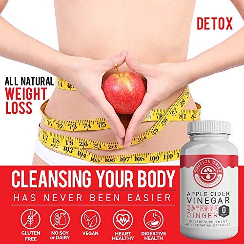 image for Squeeze Dried Apple Cider Vinegar Pills - ACV Capsules Extra Strength 